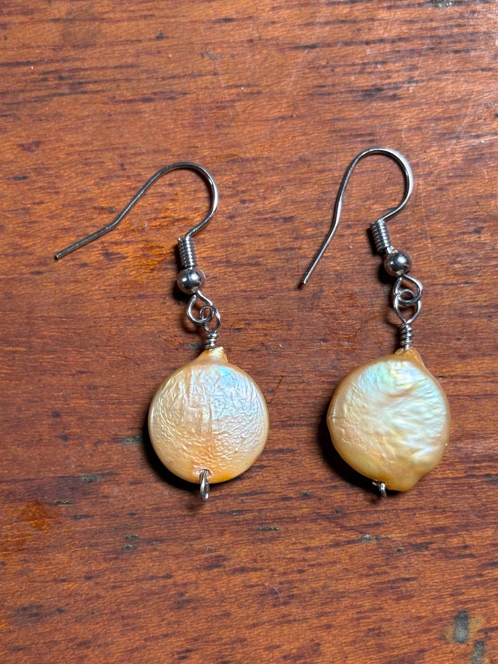 Yellow Coin Pearl Drop Earrings - Women Jewelry